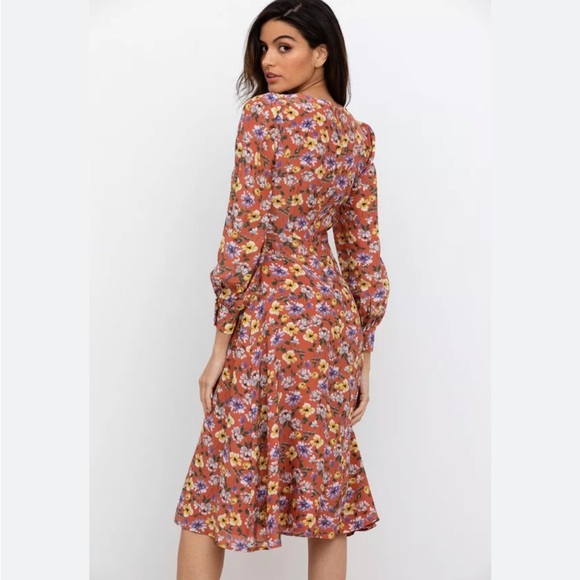 Anthropologie Dresses & Skirts - Anthropologie Yumi Kim Love Me Tender Floral Long Sleeve Midi Dress Size XS
